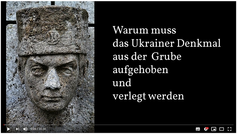 Ukrainer Denkmal aus der  Grube